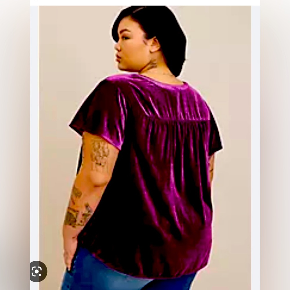 Torrid purple velvet top